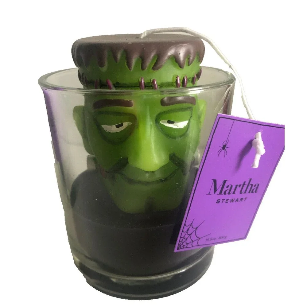 Martha Stewart Frankenstein 3D Head Candle Halloween Scary Spooky